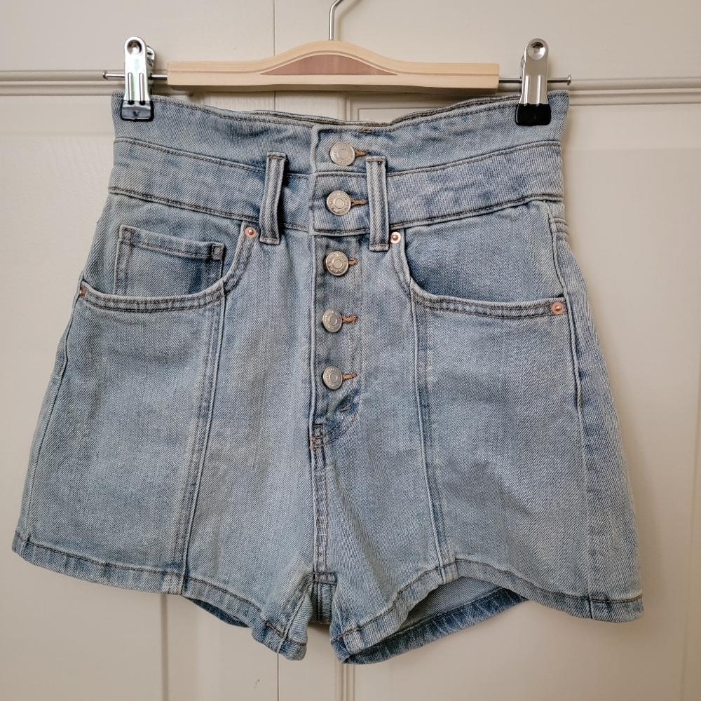 Wild Fable light denim, high-waisted shorts